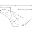 Șa PREDATOR față netedă cu piele solar-reflectorizantă neagră DRAG SPECIALTIES 0810-1597 thumb