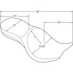 Șa spate cu profil redus din vinil negru DRAG SPECIALTIES 0810-1607 thumb
