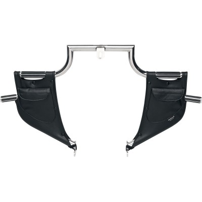 Protecție de ploaie LINDBY TWINBAR și HIGHWAY BAR material textil simplu negru DRAG SPECIALTIES 35500012