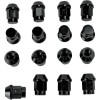 Piuliță pentru jantă 10MM X 1.25MM 16 buc. conică neagră ALTE 952-90BK