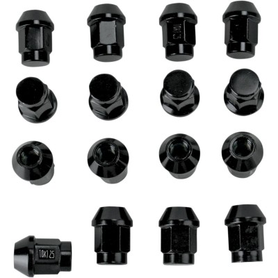 Piuliță pentru jantă 10MM X 1.25MM 16 buc. conică neagră ALTE 952-90BK