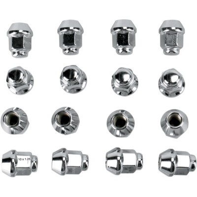 Piuliță pentru jantă 10MM X 1.25MM 16 buc. conică cromată lustruită ALTE 952-90K