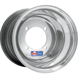 Roată spate BLUE LABEL 9X8 4/115 3+5 din aluminiu presat cu margine standard, argintiu lustruit ALTE 007-04