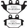 Plăcuțe de frână carbon scooter EBC SFAC377