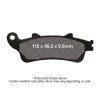 Plăcuță de frână carbon scooter EBC SFAC281