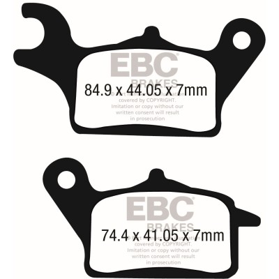 Plăcuțe de frână carbon scooter EBC SFAC708