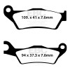 Plăcuță de frână SFA-series organic scooter EBC SFA732