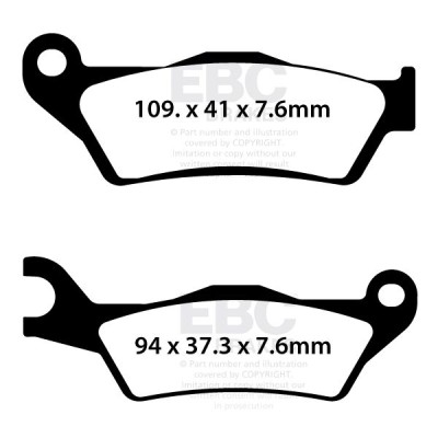 Plăcuță de frână SFA-series organic scooter EBC SFA732