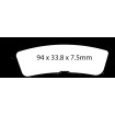 Plăcuță de frână SINT R SERIES EBC FA755R Plăcuță de frână SINT R SERIES EBC FA755R thumb