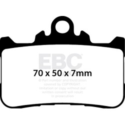 Plăcuță de frână sinterizată HH EBC FA759HH Plăcuță de frână sinterizată HH EBC FA759HH