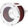 Filtru de aer - BA Race Series - crom - capac transparent - roșu - M8 FEULING PARTS 5428