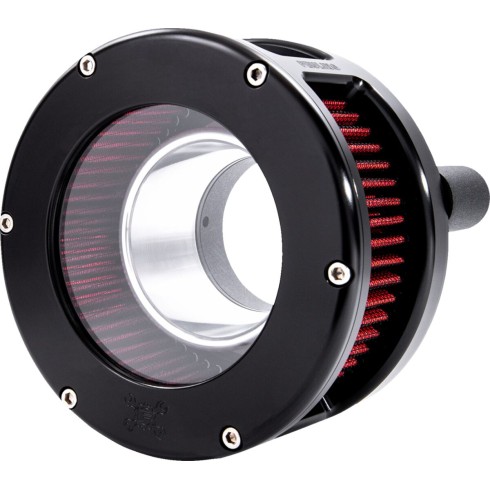 Filtru de aer - Seria BA - negru - capac transparent - roșu - M8 FEULING PARTS 5434