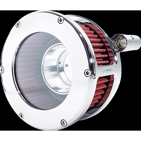 Filtru de aer BA clear cover chrome/red TC,08-17 TOUR FEULING PARTS 5458