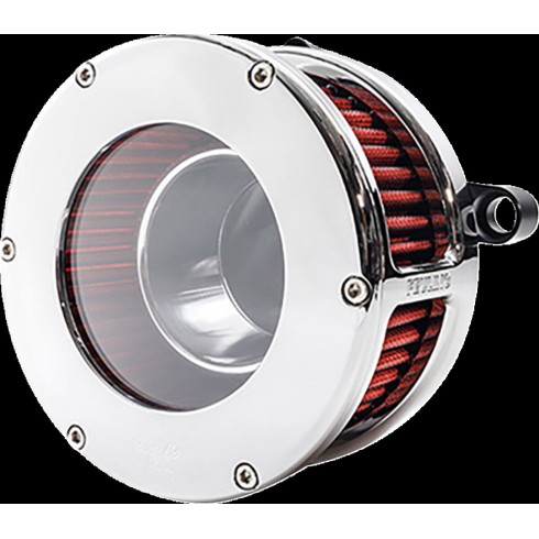 Filtru de aer BA clear cover chrome/red M8 VVT FEULING PARTS 5478