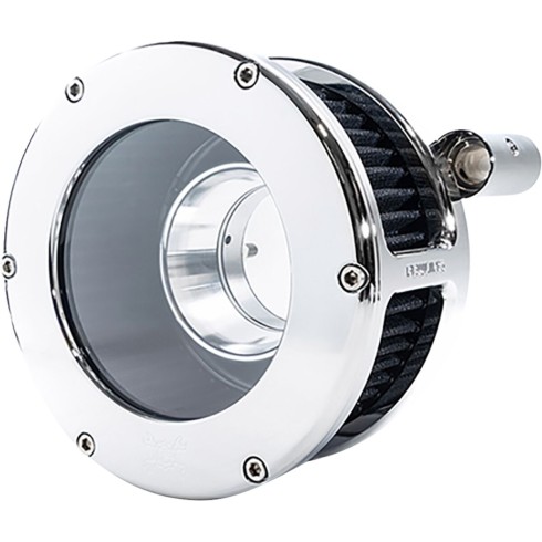 Filtru de aer BA clear cover chrome/negru 99-17 TC DYNA FEULING PARTS 5548