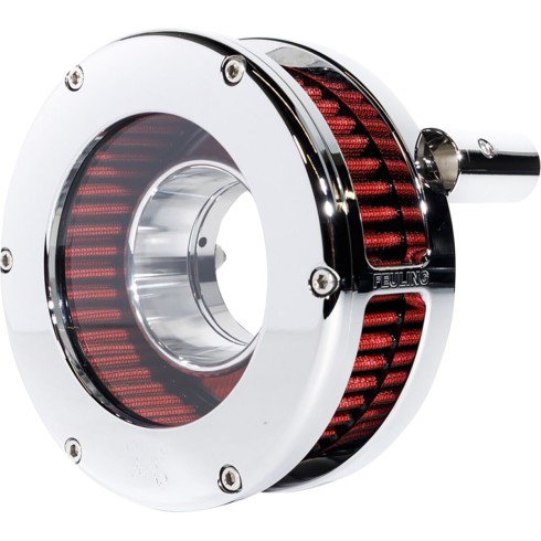 Filtru de aer BA slim clear cover chrome/red 93-99 EVO FEULING PARTS 5468-S