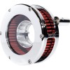 Filtru de aer BA slim clear cover crom/roșu 08-16 touring FEULING PARTS 5458-S