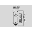Bec cu filament unic 12V 3W BA9S 10PK ALTE 3038 thumb