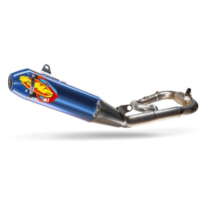 Sistem de evacuare FACTORY 4.1 RCT MB FULL SYSTEM TITANIUM cu capac albastru din carbon FMF 044490