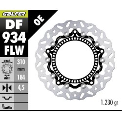 Disc de frână flotant wave GALFER DF934FLW Disc de frână flotant wave GALFER DF934FLW