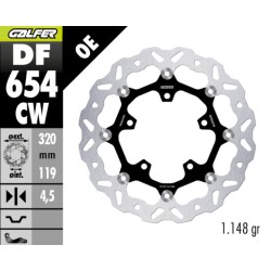 Disc de frână flotant wave GALFER DF654CW Disc de frână flotant wave GALFER DF654CW