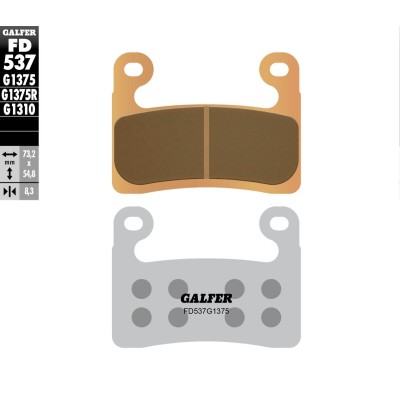Plăcuță de frână ceramică HH series GALFER FD537G1375