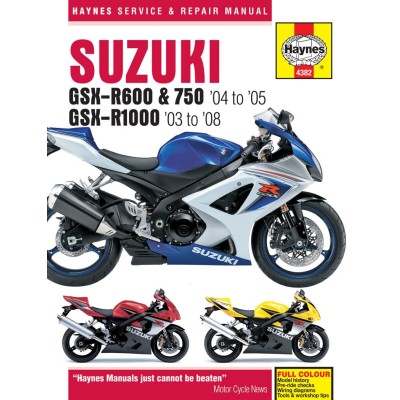 Manual de service SUZUKI GSX-R6/750(04-05)R ALTE 9781785213229