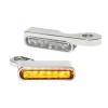Semnalizatoare LED pentru montare pe ghidon chihlimbar/crom HEINZ BIKES HBTS-XL14-C