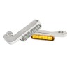 Semnalizatoare LED pentru montare pe ghidon chihlimbar/crom HEINZ BIKES HBTS-FX96-C