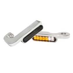 Semnalizatoare LED pentru ghidon cu lumină de poziție crom HEINZ BIKES HBTS-FX96-C-PL Semnalizatoare LED pentru ghidon cu lumină de poziție crom HEINZ BIKES HBTS-FX96-C-PL