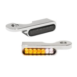 Semnalizatoare LED pentru ghidon cu lumină de poziție crom HEINZ BIKES HBTS-FL-14-C-PL Semnalizatoare LED pentru ghidon cu lumină de poziție crom HEINZ BIKES HBTS-FL-14-C-PL