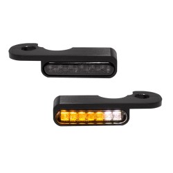 Semnalizatoare LED pentru montare pe ghidon cu lumină de poziție negre HEINZ BIKES HBTS-FXSB-HC-PL