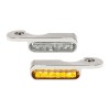Semnalizatoare LED pentru montare pe ghidon chihlimbar/crom HEINZ BIKES HBTS-FXSB-HC-C