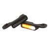 Semnalizatoare LED pentru montare pe ghidon cu lumină de poziție negre HEINZ BIKES HBTS-FLH-HC-PL