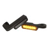 Semnalizatoare LED pentru montare pe ghidon chihlimbar/negru HEINZ BIKES HBTS-FLH-08