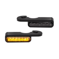 Semnalizatoare LED pentru montare pe ghidon chihlimbar/negru HEINZ BIKES HBTS-VRS02
