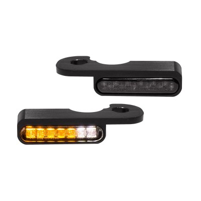 Semnalizatoare LED pentru montare pe ghidon cu lumină de poziție negre HEINZ BIKES HBTS-VRS02-PL