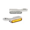 Semnalizatoare LED pentru montare pe ghidon chihlimbar/crom HEINZ BIKES HBTS-CVO02-C