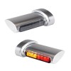 Lumini pentru semnalizare, frână, poziție Winglets LED 3-în-1 crom/mat HEINZ BIKES HBWL-3TS-SM