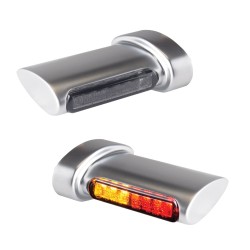 Lumini pentru semnalizare, frână, poziție Winglets LED 3-în-1 crom/mat HEINZ BIKES HBWL-3TS-SM Lumini pentru semnalizare, frână, poziție Winglets LED 3-în-1 crom/mat HEINZ BIKES HBWL-3TS-SM