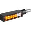 Semnalizator BLOKK-Line LED cu lumină de poziție chihlimbar/negru HEINZ BIKES HBBL-PL-1