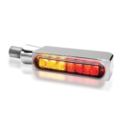 Indicator luminos 3-în-1 BLOKK-Line LED cu lumină de poziție crom HEINZ BIKES HBBL-3TS-1-C