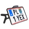 Suport lateral pentru număr de înmatriculare W/TL ALU CHR (A) (FL/FX) HEINZ BIKES HBSKZ-FL-A-C
