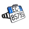 Suport lateral pentru plăcuța de înmatriculare W/TL ALU BLK (I) (FL/FX) HEINZ BIKES HBSKZ-FL-I