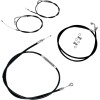Set cabluri pentru MINI APE BAR cu înveliș negru din oțel HD LA CHOPPERS LA-8100KT-08B