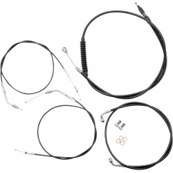 Set cabluri mini ape bar length stainless steel black coated HD LA CHOPPERS LA-8320KT-08B Set cabluri mini ape bar length stainless steel black coated HD LA CHOPPERS LA-8320KT-08B