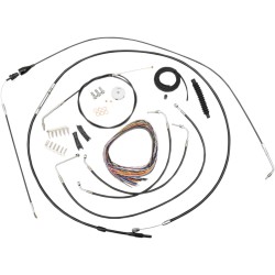 Set cabluri și linii de frână vinil negru pentru ghidoane ape hangers de 15 Set cabluri și linii de frână vinil negru pentru ghidoane ape hangers de 15