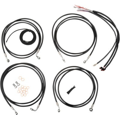 Set de cabluri și furtunuri de frână din vinil negru pentru ghidoane ape hanger de 12