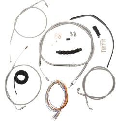 Set de cabluri și linii de frână din oțel inoxidabil lustruit pentru mini ape hangers LA CHOPPERS LA-8100KT2-08 Set de cabluri și linii de frână din oțel inoxidabil lustruit pentru mini ape hangers LA CHOPPERS LA-8100KT2-08