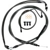 Set de cabluri și furtunuri de frână midnight black braided pentru ghidoane ape hangers de 18